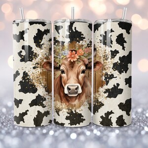 Western Highland Cow 20 onças Tumbler Wrap, download digital PNG, design de subliminação