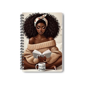 Printable Planner Cover, Notebook Cover, Glamours Journal Notebook, Black Woman Journal Cover, Instant Download, Wall Art, Black Queen