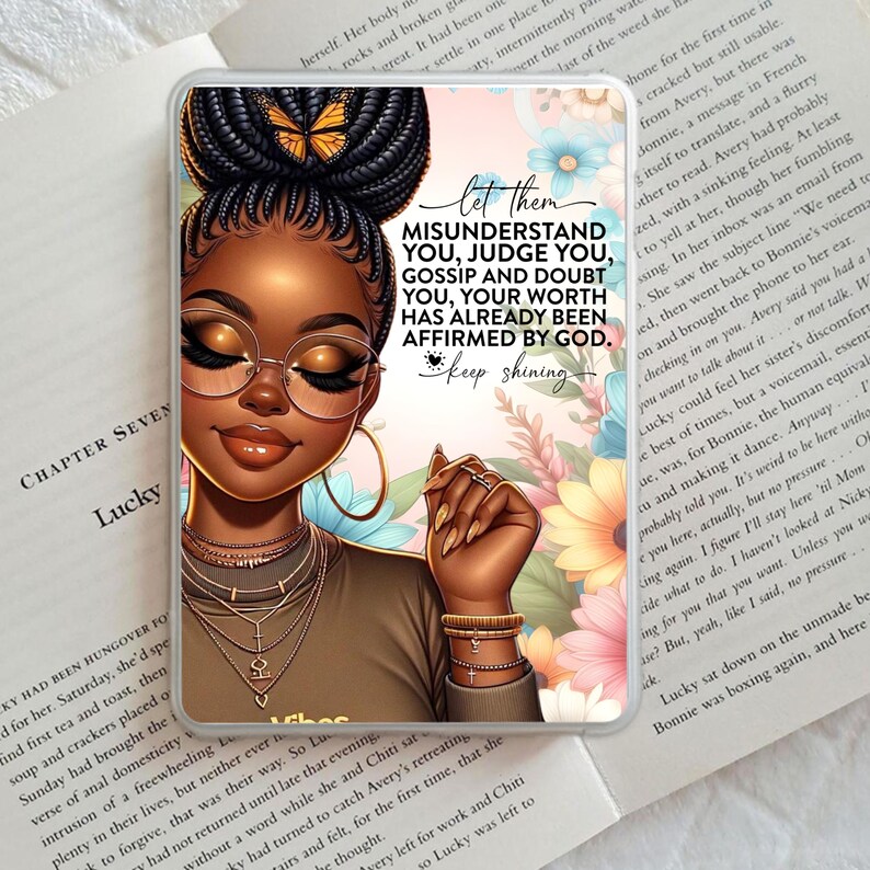 Printable Kindle Insert, Black Girl Kindle, Kindle Decoration - Etsy
