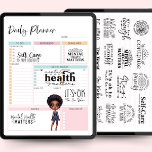 Adesivos Goodnotes, Afirmações Positivas, Adesivos de Planejador Digital, Adesivos Pré-cortados, Adesivos de Afirmação, Saúde Mental, Autocuidado