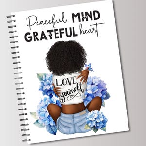 Printable Planner Cover, Notebook Cover, Christian Journal Notebook, Black Woman Journal, Instant Download, Wall Art, Journal Cover