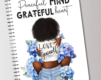 Printable Planner Cover, Notebook Cover, Christian Journal Notebook, Black Woman Journal, Instant Download, Wall Art, Journal Cover