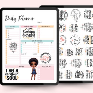 Adesivos Goodnotes, Afirmações Positivas, Adesivos de Planejador Digital, Adesivos Pré-cortados, Adesivos de Afirmação, Saúde Mental, Autocuidado
