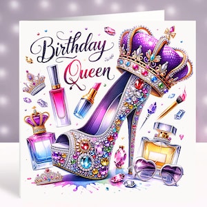 Birthday Queen Card, Happy Birthday Bestie, Bestie Card, Birthday Card For Best Friend, Friendship Card, Girl Bestie Card friends birthday