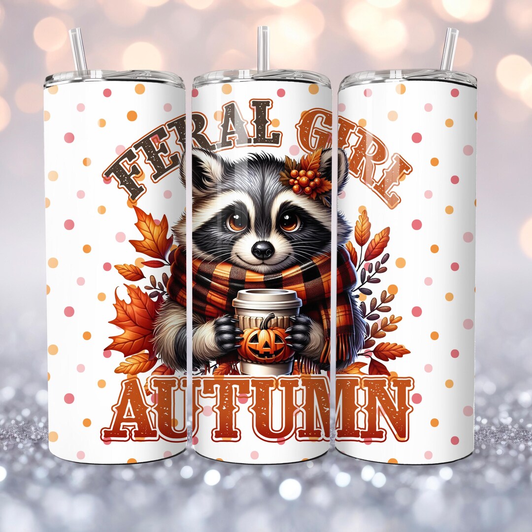 Halloween Fall Tumbler Wrap Digital Download PNG, 20oz Skinny Tumbler ...
