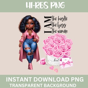 Soy una chica negra Clipart Sublimación, Sublimación Png, Diseño de sublimación, Descarga digital, Chica negra png