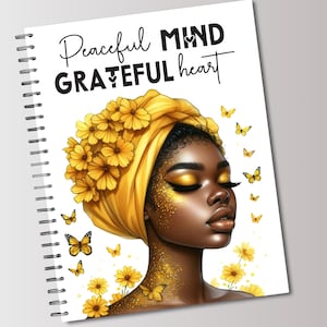 Printable Planner Cover, Notebook Cover, Christian Journal Notebook, Black Woman Journal, Instant Download, Wall Art, Journal Cover