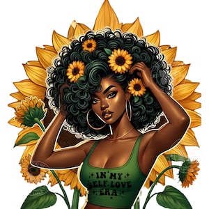 In my self love era Black Girl  png sublimation design download, afro woman png, black queen png, black woman png, afro png, sublimate