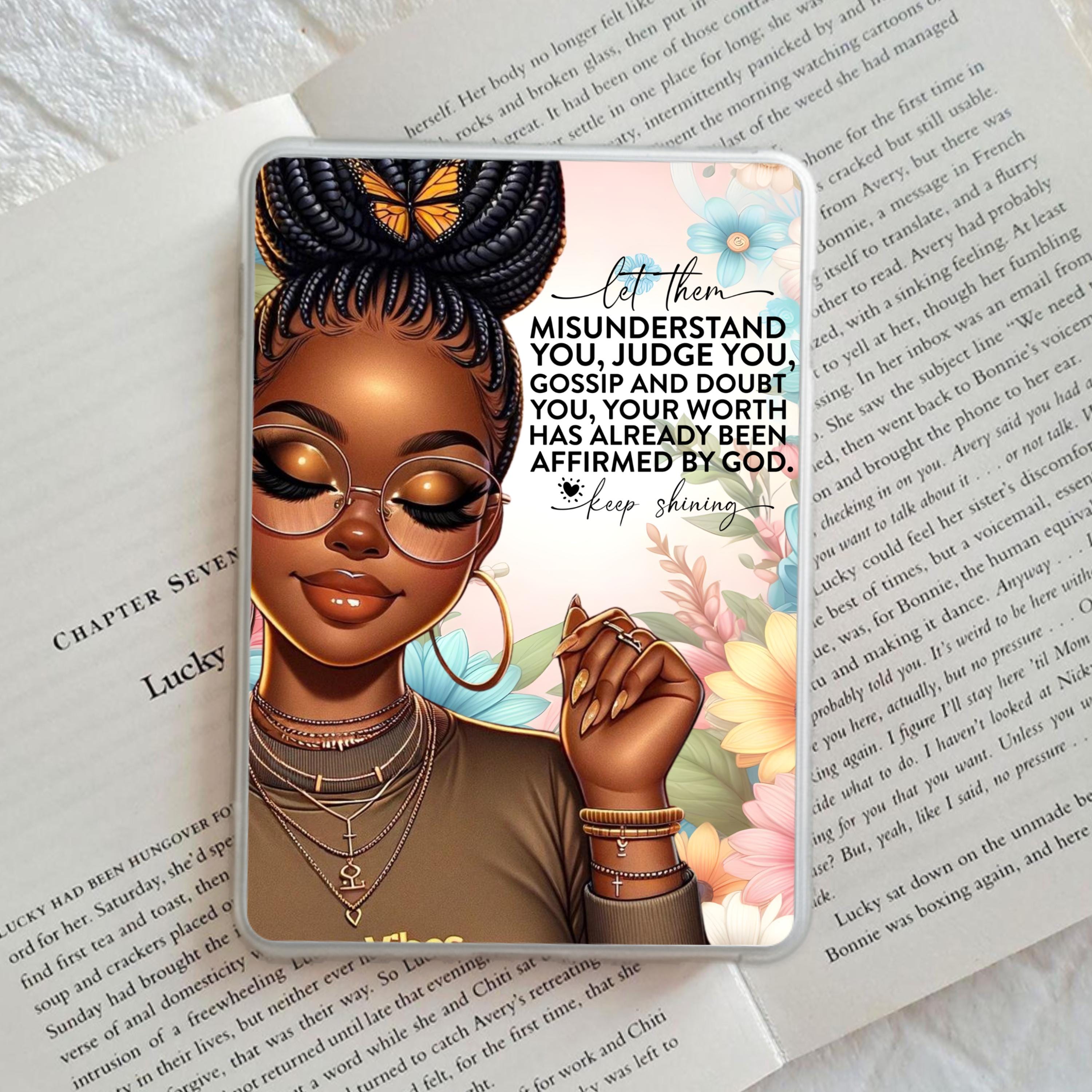Printable Kindle Insert, Black Girl Kindle, Kindle Decoration - Etsy