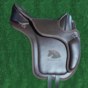 Premium Handmade Treeless Synthetic Bareback Brown Saddle Size 15 inch To 19 inch Free Shipping