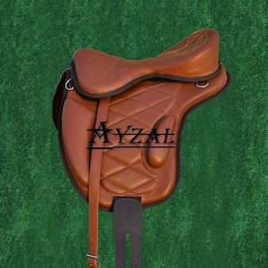 Premium Handwoven Treeless Horse Leather Tan Softy Saddle 12 inch to 19 inch With Matching Girth Free Shipping.