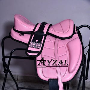 Treeless Freemax Horse Leather Pink Softy Saddle 12 inch to 19 inch With Matching Girth Free Shipping