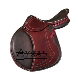 Handmade Cow Leather English Jumping Saddle: Adjustable Size 16-18 Inch