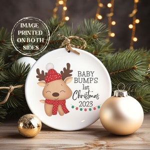 Baby Bump's First Christmas Expecting Parents Christmas Ornament, Parents to Be Gift, Expecting Mom Expecting Dad, Pregnancy Announcement