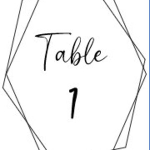 Table Numbers- Hexagon