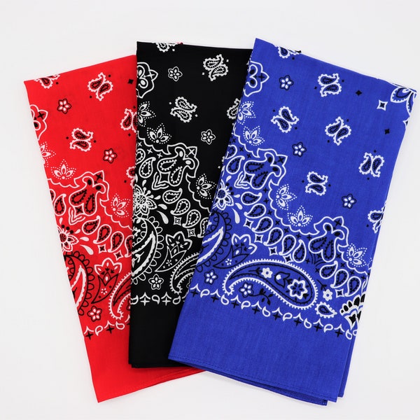 Bandanas Paisley élégants - Fabriqués aux États-Unis - Accessoires élégants pour tous