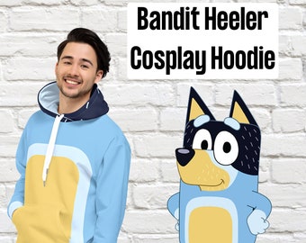 Bandit Heeler Hoodie Blue Dog Cosplay Blue Dog Dad Hoodie - Etsy Ireland