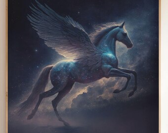 宇宙のペガサス | ファンタジーウォールアート、エーテルデザイン