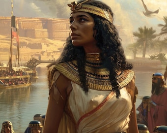 クレオパトラ、エジプトの女王 - 古代エジプトのデジタルアートの