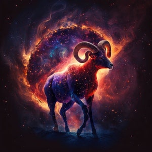 Ares - Zodiac Digital Art Download, Zodiac Art for Print and Wallpaper, High Resolution Digital Download