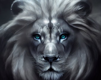 Silver Lion High Resolution Digital Download