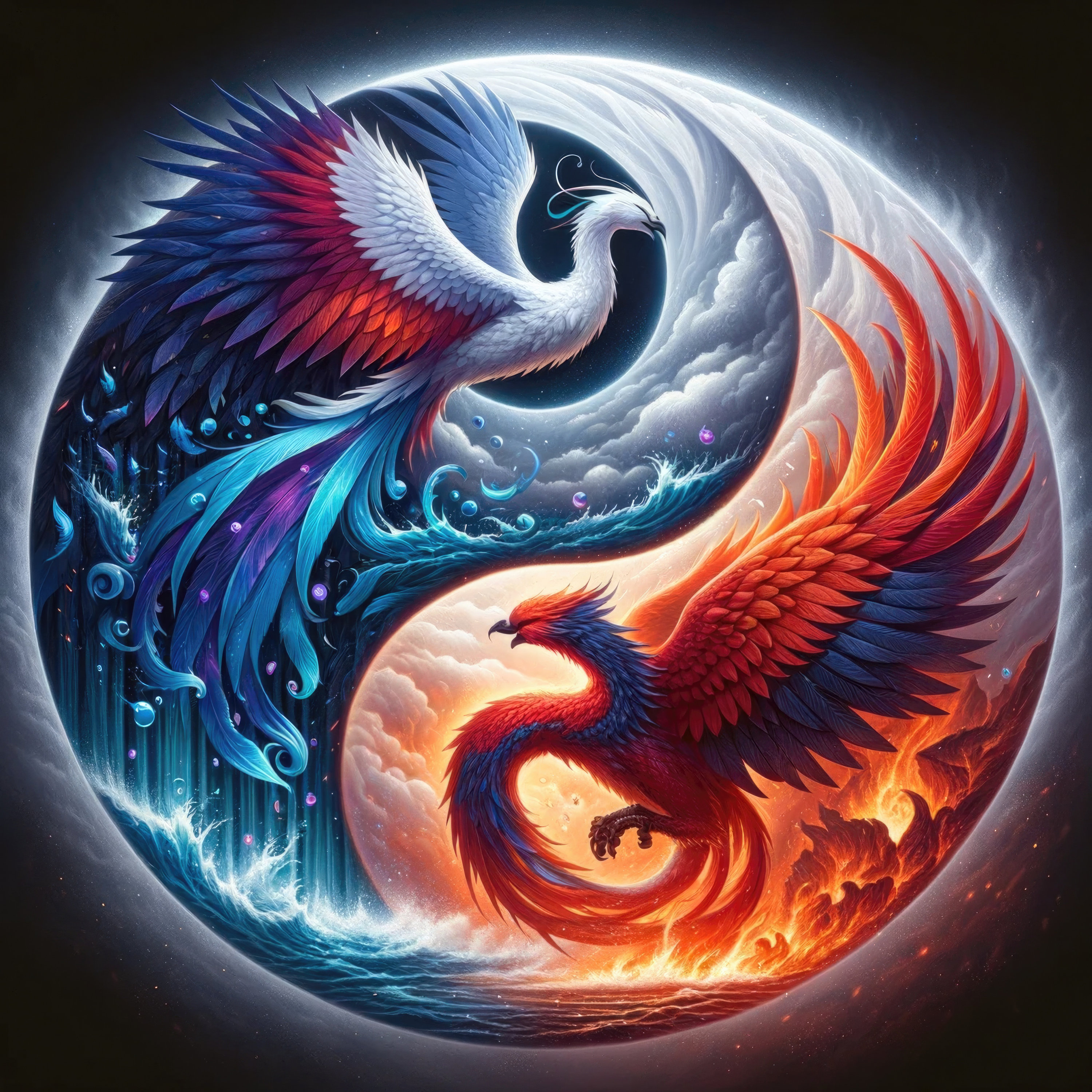 鳳凰陰陽高解像度デジタルダウンロード - Etsy 日本