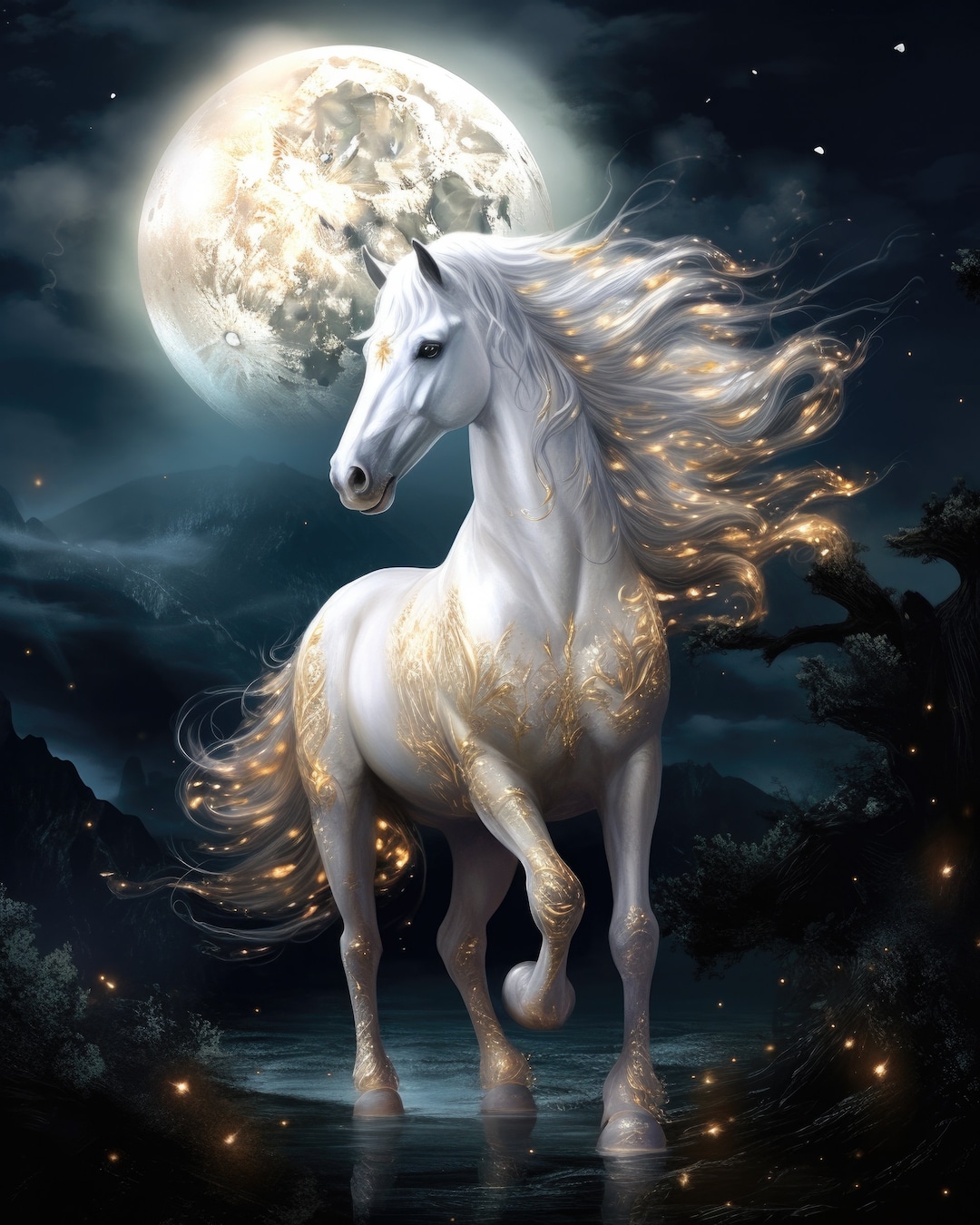 Magic Horse High Resolution Digital Wallpapers 7 Fantasy Horses Art - Etsy