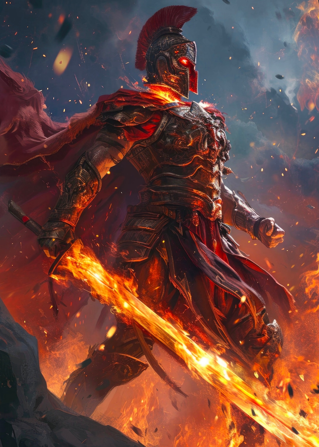 Ares Greek Mythology Digital Art Download, Mythology Fantasy Art for  Print and Wallpaper, High Resolution Digital Download