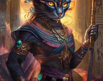 バステト　エジプトの女神 エジプトの女神バステトアート 4k+ - Etsy 日本