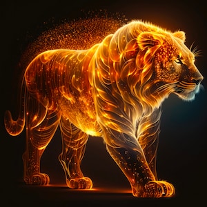 Golden Energy Lion High Resolution Digital Download