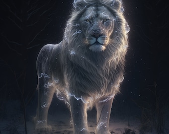 Snow Lion and Lioness High Resolution Digital Download