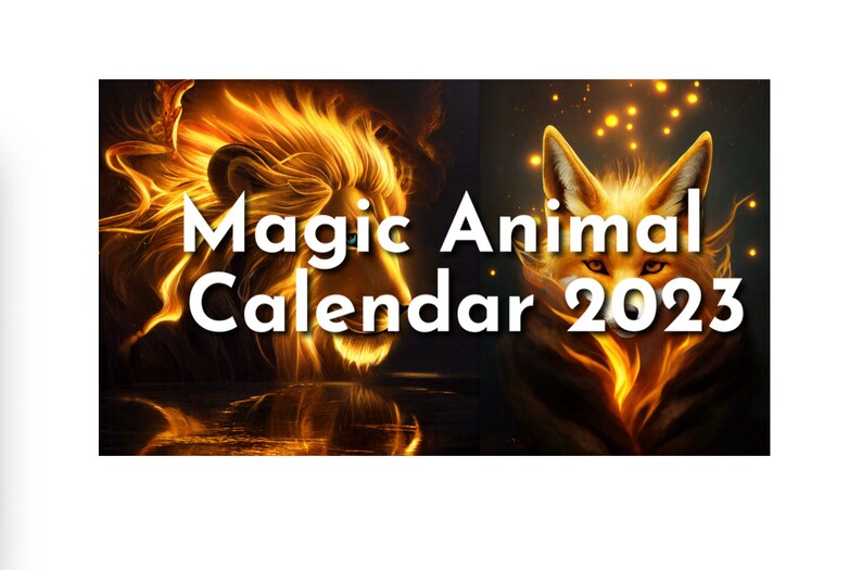 Magic Animal Calendar 2023 Digital And Printable Calendar Etsy magic-animal-calendar-2023-digital-and-printable-calendar-etsy