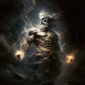 Greek Mythology Gods High Resolution Digital Download - Zeus, Athena, Poseidon, Hades, and Hera
