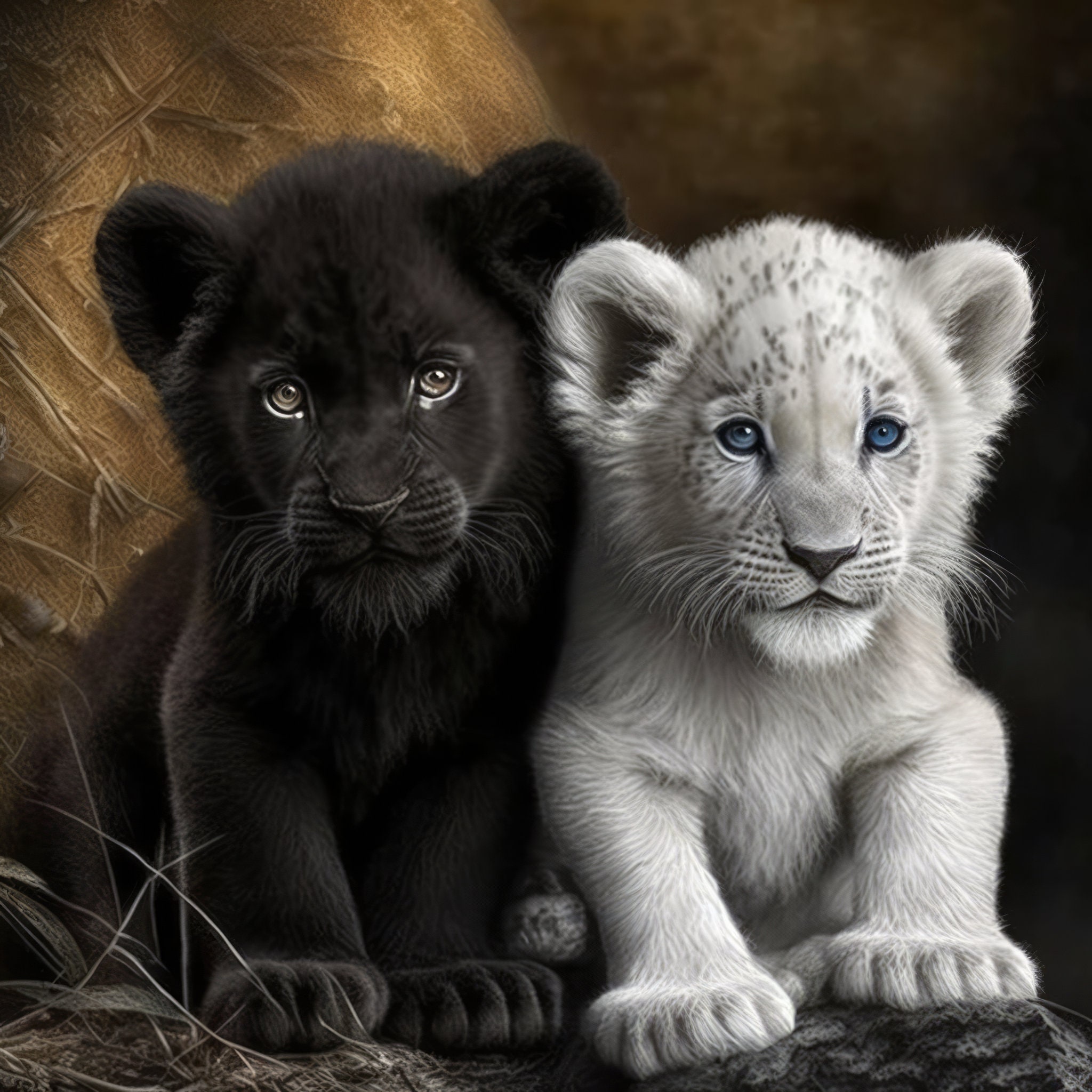 White Lion Baby Wallpaper