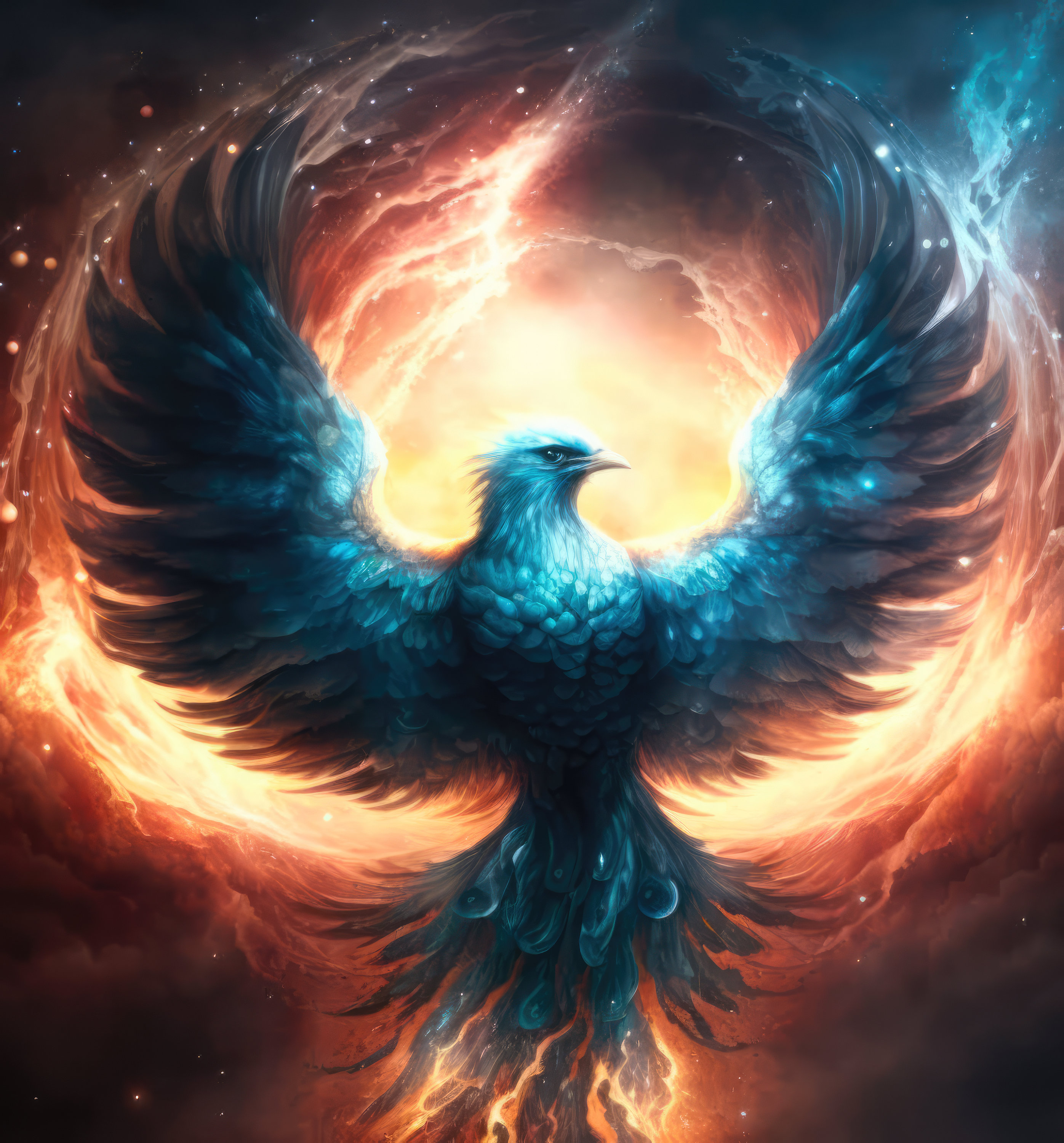 Galaxy Phoenix Download, Printable Art, Instant Downloadable