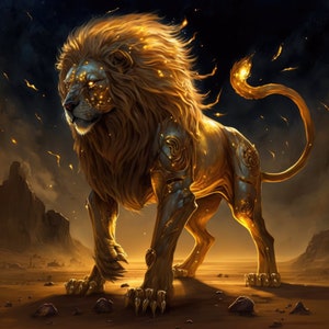 Golden Lion High Resolution Digital Download