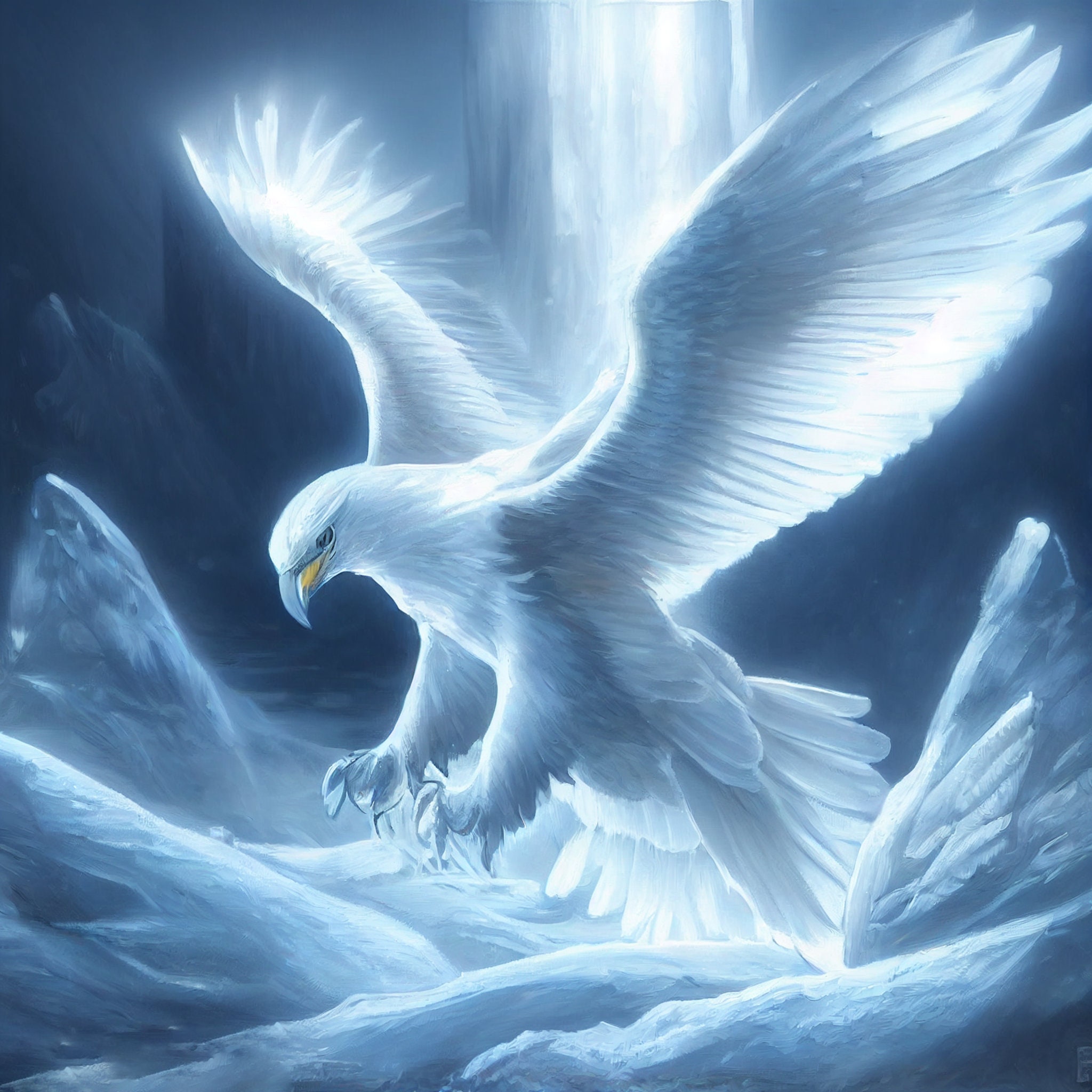 Ice Eagle Download, Ice Eagle Instant Downloadable Wallpaper, Digital