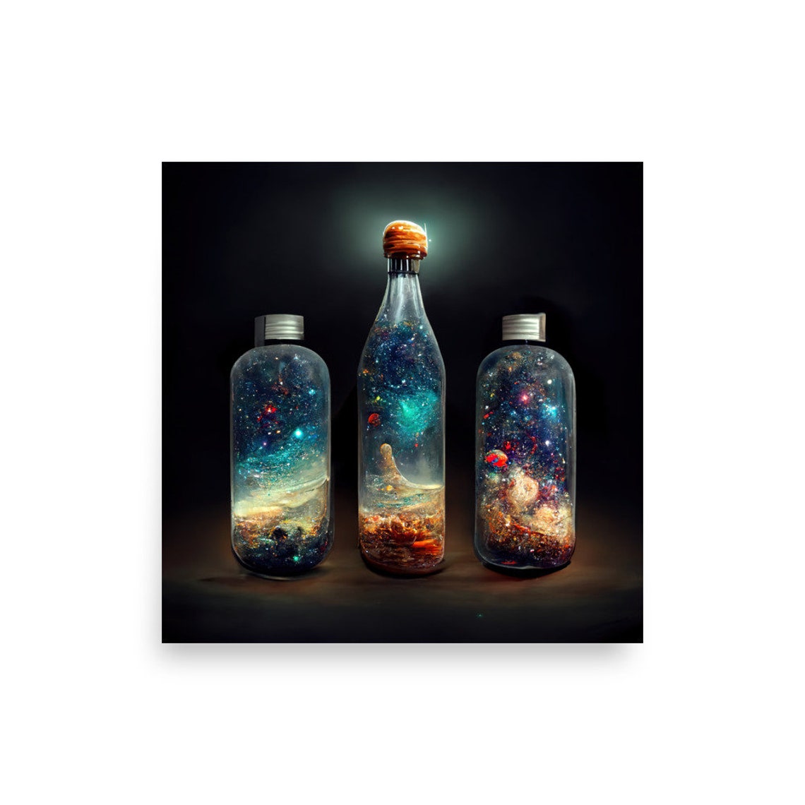 Universes in Bottles Universe Bottles Poster Universe Etsy