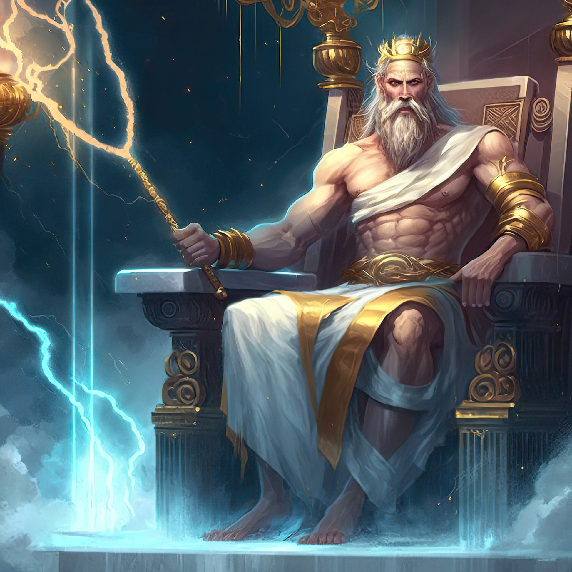 HD wallpaper lightning stars the God of thunder Zeus Thundergod Zeus  The Thunderer  Wallpaper Flare