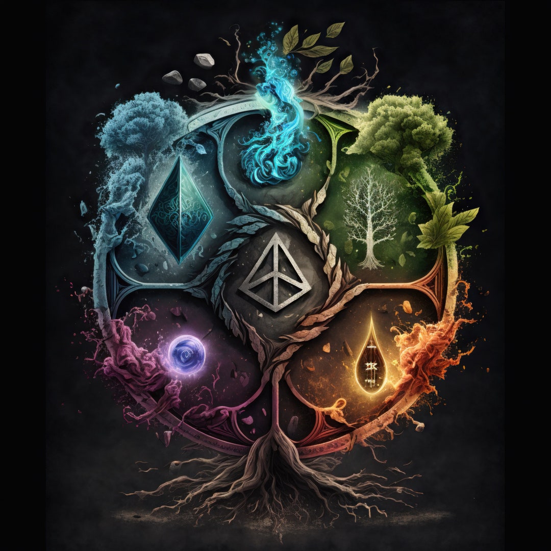 Sigil of the Elements - Fantasy Digital Art Download, Elemental Sigil ...
