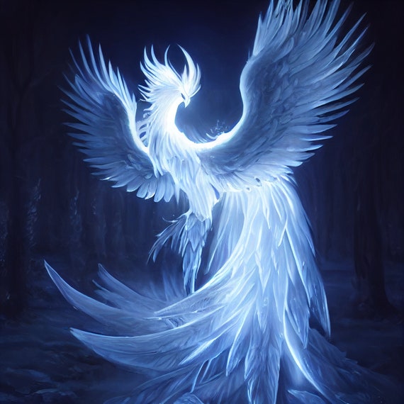 Ice Phoenix Download, Ice Phoenix Instant Downloadable Wallpaper, Digital  Download Poster, Digital Art, Downloadable Fantasy Art