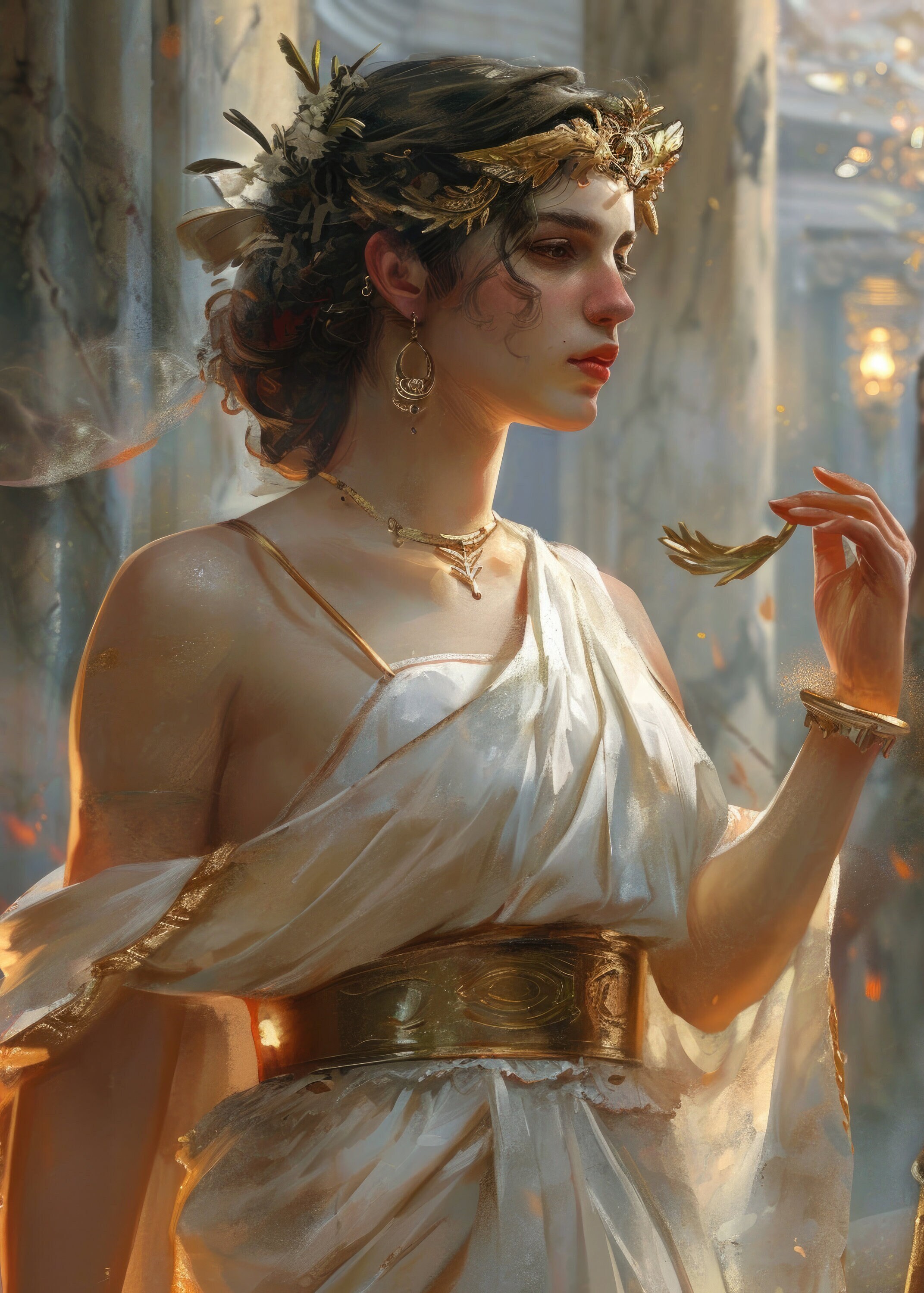 Hestia - Greek Mythology Digital Art Download, Mythology Fantasy Art for Print and Wallpaper, High Resolution Digital Download