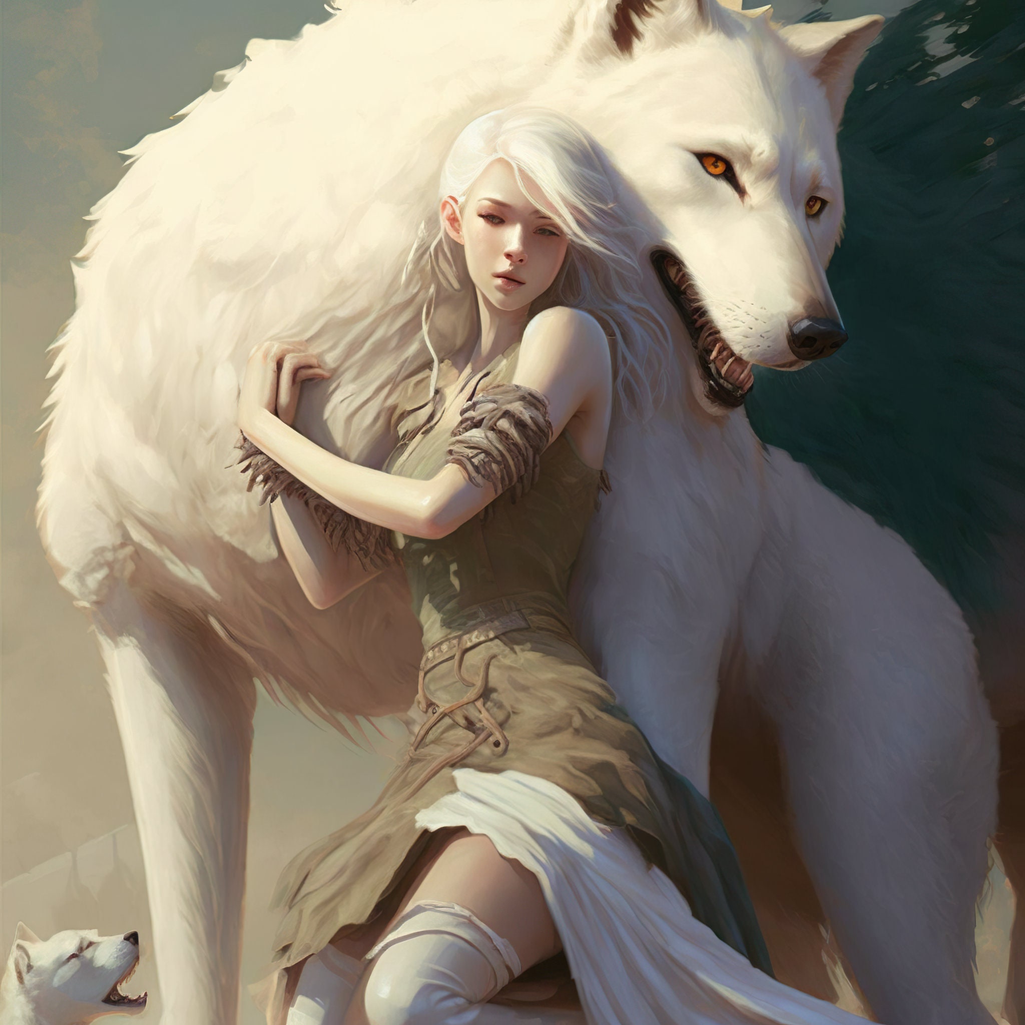 Wolf girl art