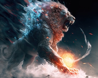 Elemental Lion and Tiger High Resolution Digital Download