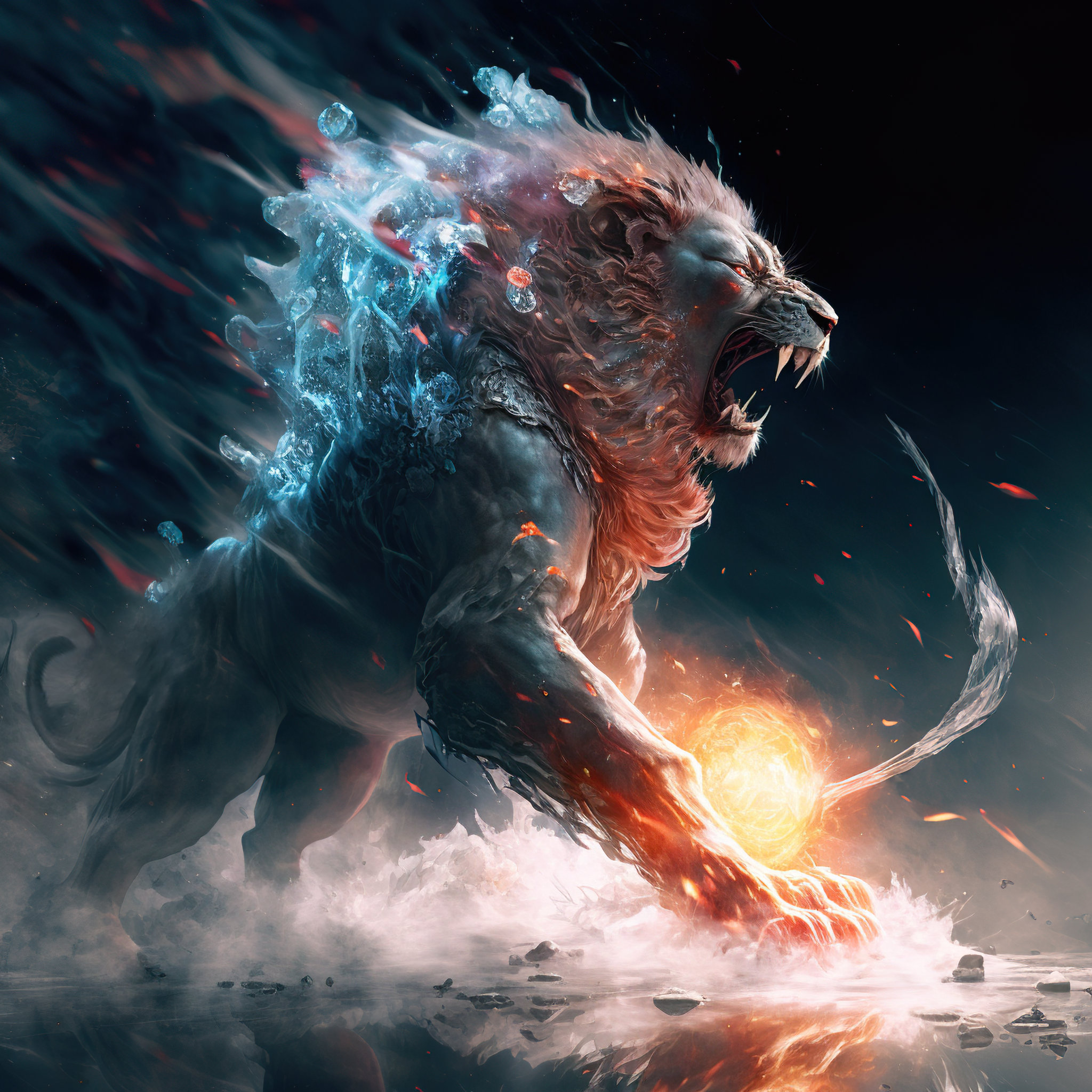 Elemental Lion Download Elemental Lion Instant Downloadable - Etsy