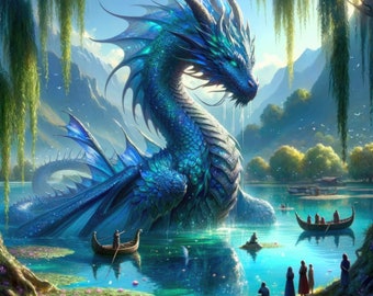 桜のドラゴン - ファンタジーデジタルアートのダウンロード、印刷と