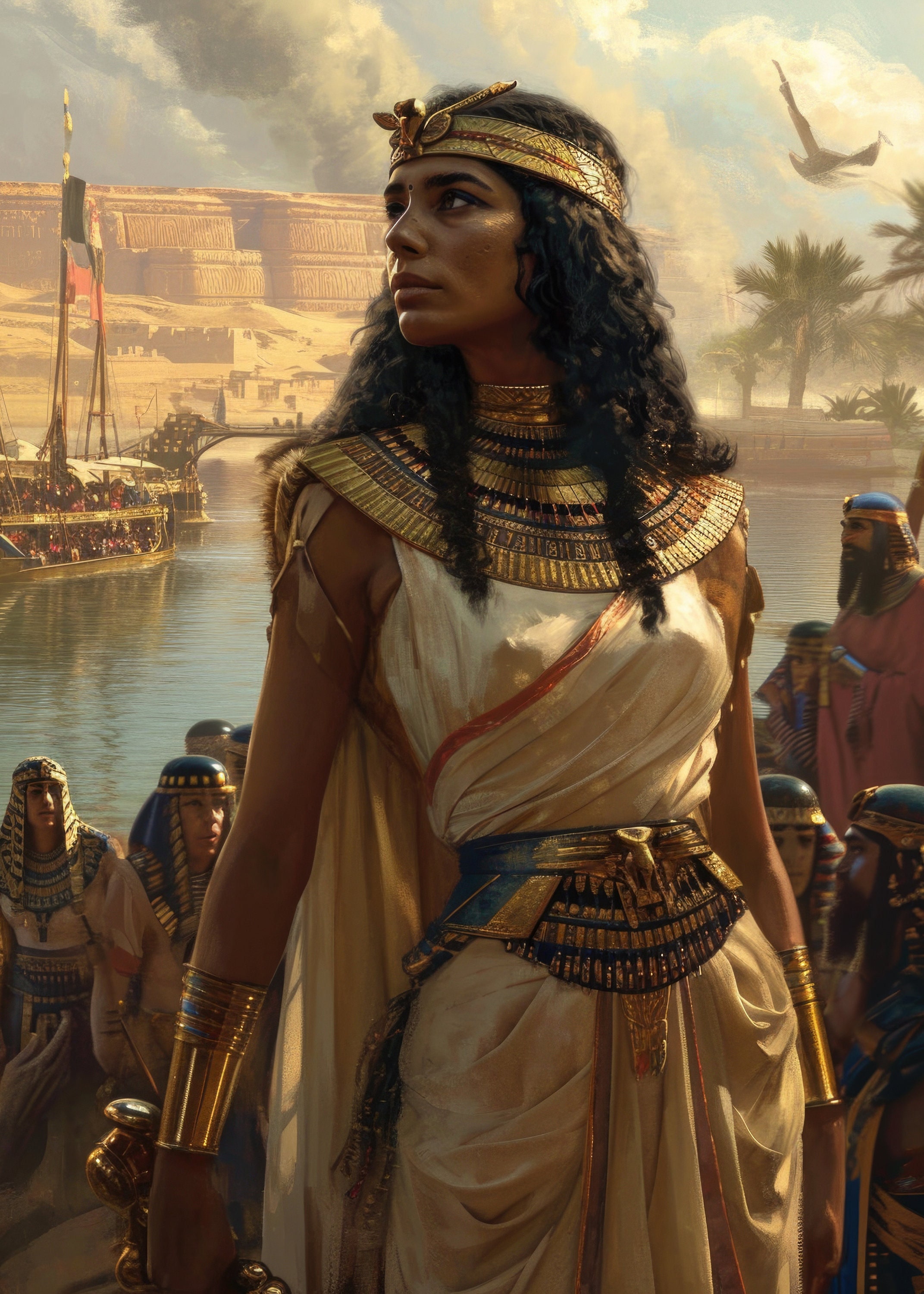 クレオパトラ、エジプトの女王 - 古代エジプトのデジタルアートの