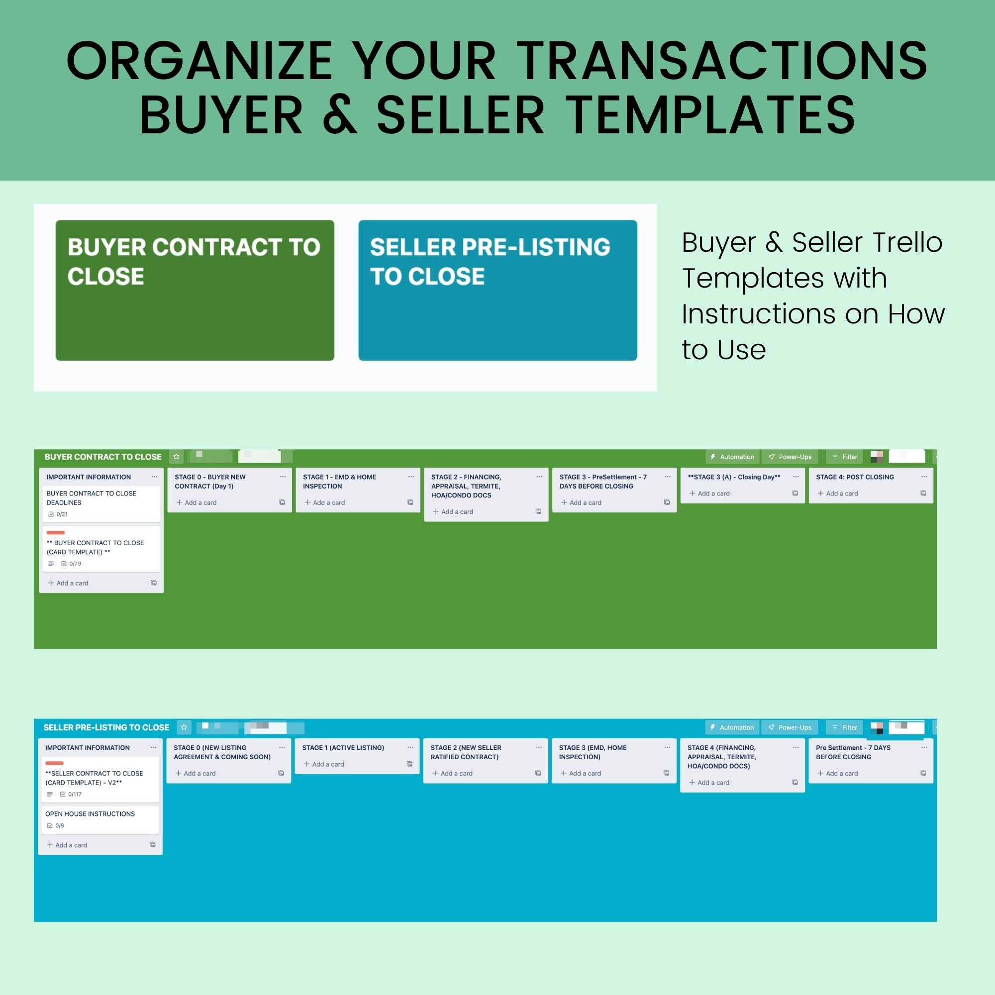 Trello Templates for Real Estate Agents Transaction Coordinator Trello Templates for Real Estate Agents Transaction Coordinator