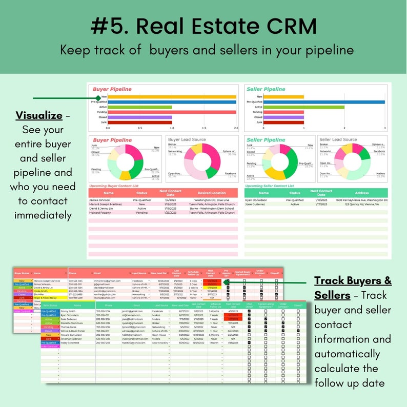 Ultimate Real Estate Agent Sales Tracker CRM & Transaction Etsy