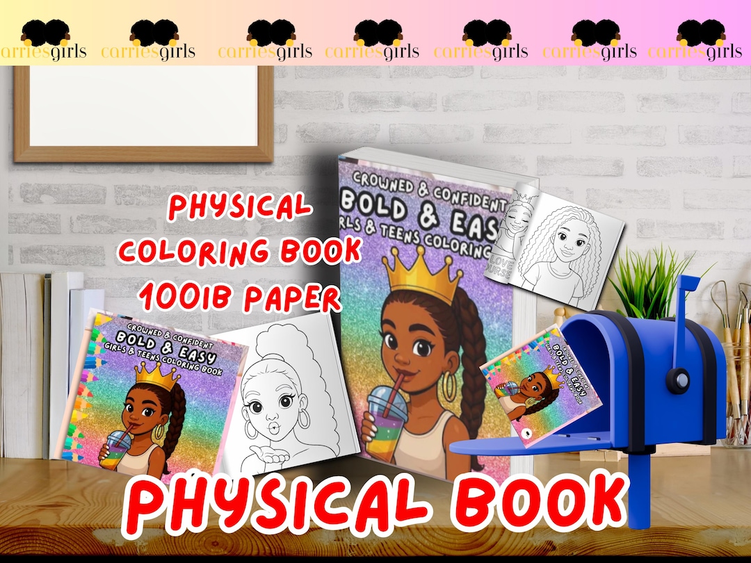 Black Girl Magic Coloring Book: Confident Portraits for Girls & Teens ...